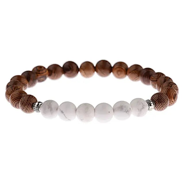 Healing Wood and Howlite Bracelet | ecomboutique116