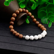 Healing Wood and Howlite Bracelet | ecomboutique116