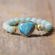 Heart Amazonite Bracelet | ecomboutique116