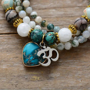 Heart Turquoise and Agate Bracelet | ecomboutique116
