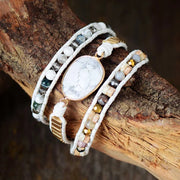 Howlite Crystal and Quartz Wrap Bracelet | ecomboutique116