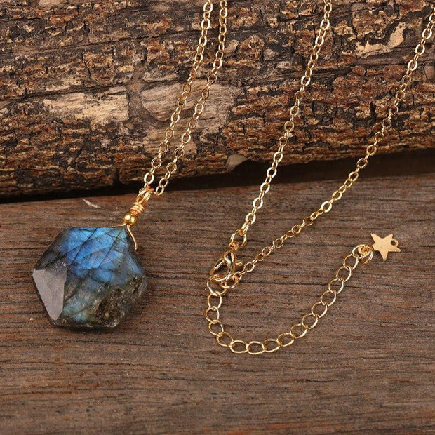 Labradorite stone necklace | ecomboutique116