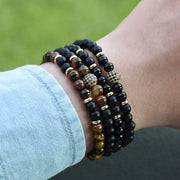 Power duo Tiger’s Eye and Onyx bracelet | ecomboutique116