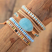 Transformation Amazonite and Crystal wrap bracelet | ecomboutique116