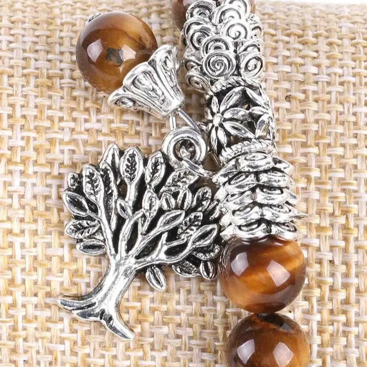 Tree of life charm Tiger’s eye bracelet | ecomboutique116