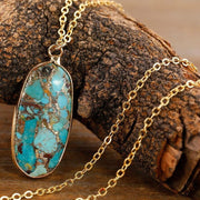 Turquoise stone necklace | ecomboutique116