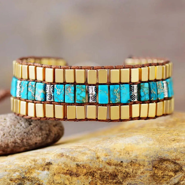 Turquoise stone wrap bracelet | ecomboutique116